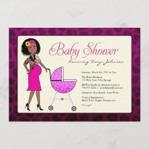 Snyggt African American Baby Shower Inbjudningar