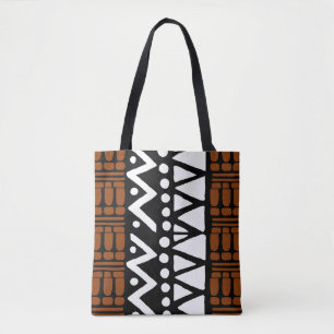 Snyggt African Bogolan Tote Bag Tygkasse