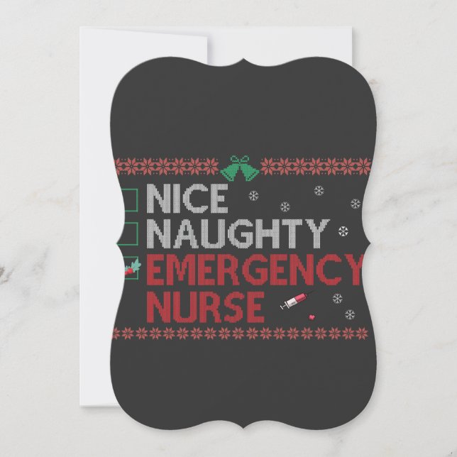 Snyggt Akut Nurse Funny Ugly Julafton Gift (Framsida)