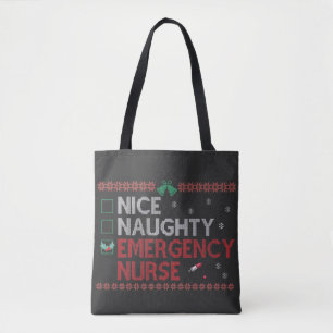 Snyggt Akut Nurse Funny Ugly Julafton Gift Tygkasse