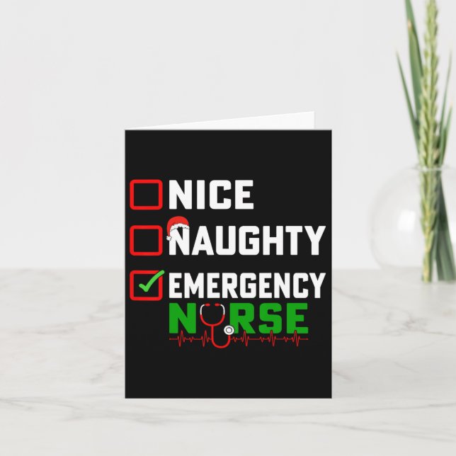 Snyggt Akut Nurse Julafton Er Nursing Chris Kort (Framsida)