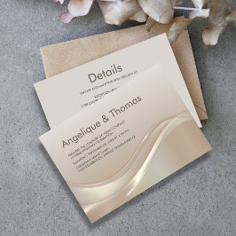 Snyggt alla i ett Beige Bröllop Inbjudningar