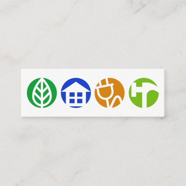 Snyggt Allmän skylt för konstruktion av rund bana Mini Visitkort (Framsida)