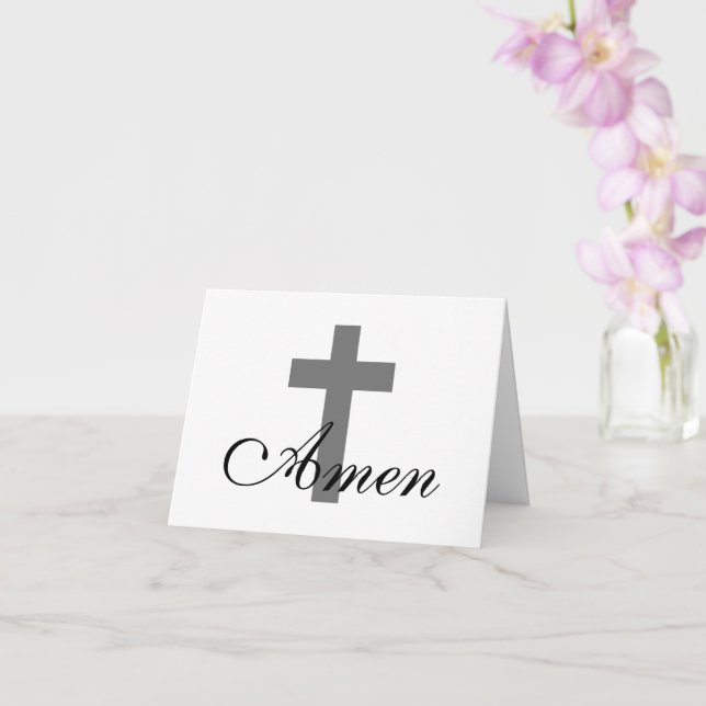 snyggt AMEN med KORS | Kort (Orkide)