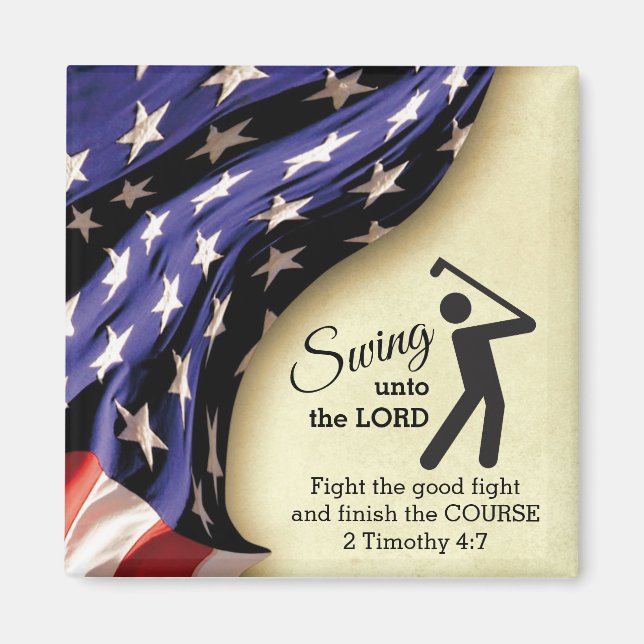 Snyggt American Flagga Golf Magnet (Framsidan)