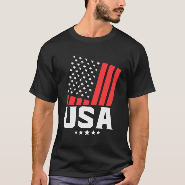 Snyggt American Flagga USA Patriotism Stunning Usa T Shirt (Framsida)
