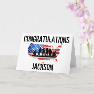 Snyggt American Personlig Army Studenten Card Kort