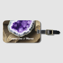Snyggt Amethyst Geode Anpassningsbar Bagagebricka