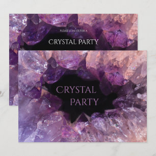 Snyggt Ametyst Crystal Party Inbjudningar