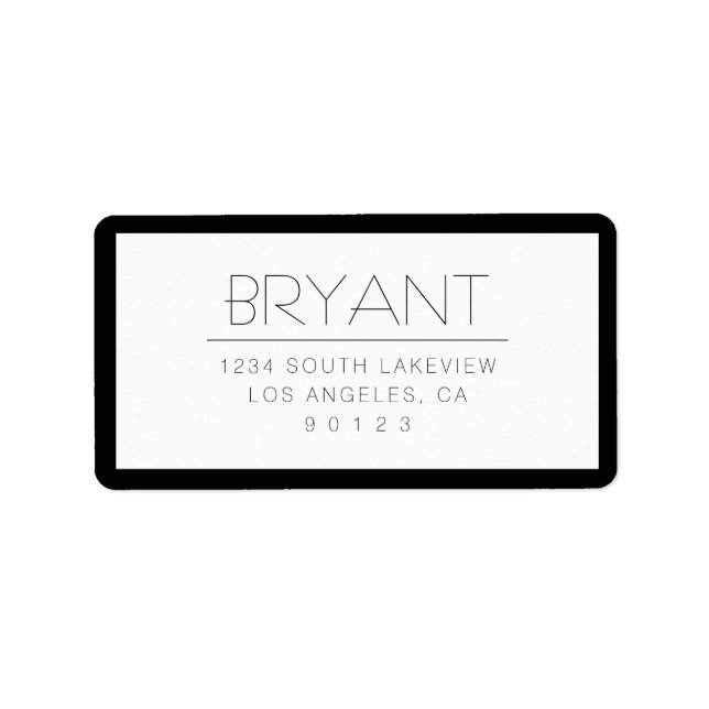 Snyggt, ändringsbar text med Gräns Adressetikett (Framsidan)