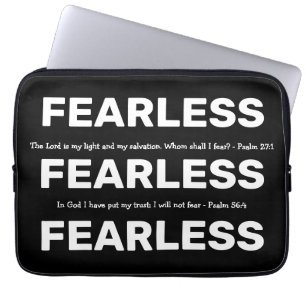 Snyggt Anpassade Christian FEARLESS Laptop Fodral