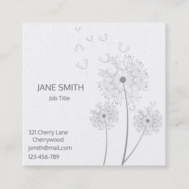 Snyggt - anpassade för modern blommigt fyrkantigt visitkort (Framsida)