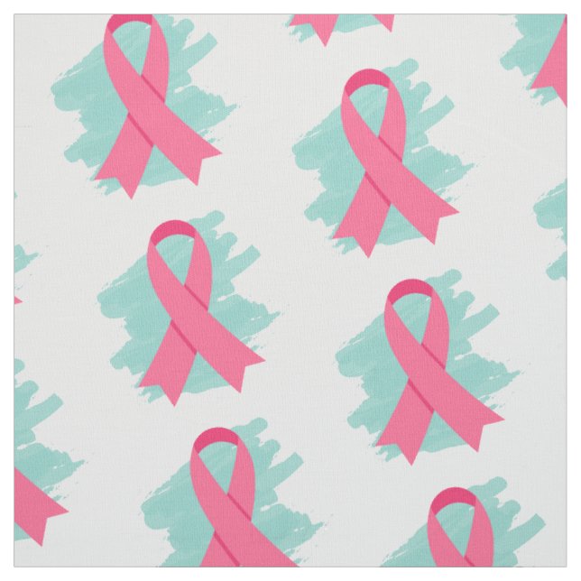 Snyggt Anpassade Rosa Ribbon Fabric Tyg (Provkarta)
