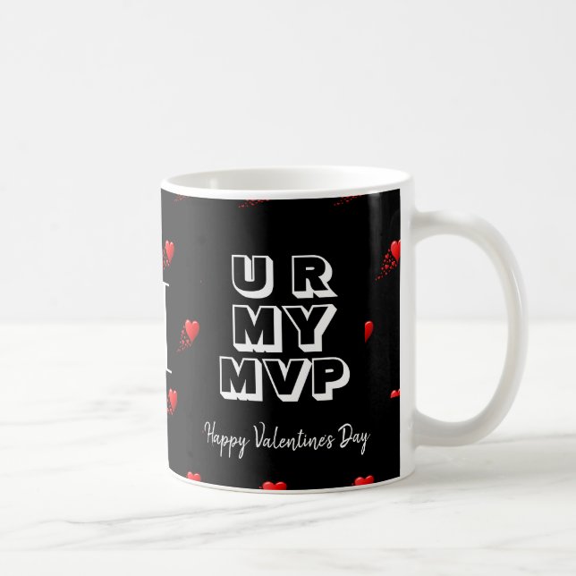 Snyggt Anpassningsbar Valentine U R MY MVP Monogra Kaffemugg (Höger)