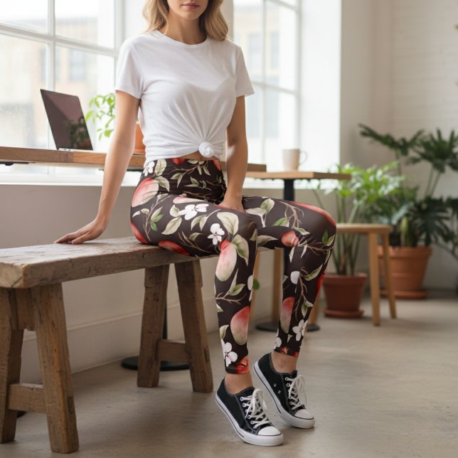 Snyggt  Apple Blommar Leggings (Stylish Apple Blossom Leggings)
