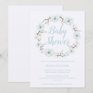 Snyggt Apple Flower WANAN Baby Shower Inbjudningar
