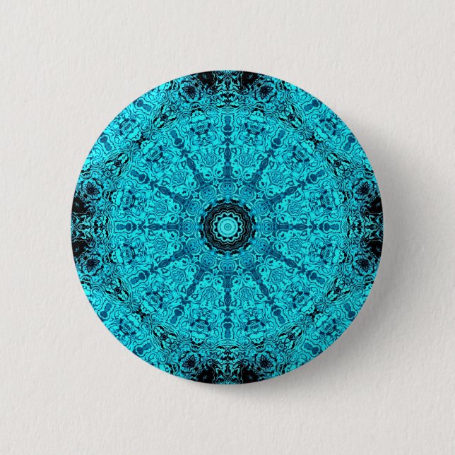 Snyggt aqua mandala knapp (Framsida)