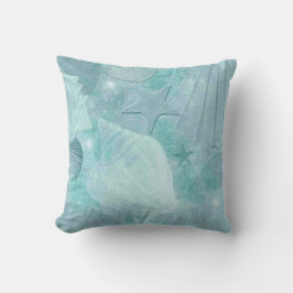 Snyggt Aqua Seashell Pillow Kudde