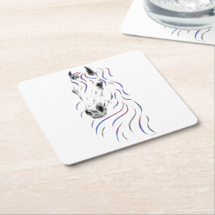 Snyggt Arabian Horse Underlägg Papper Kvadrat