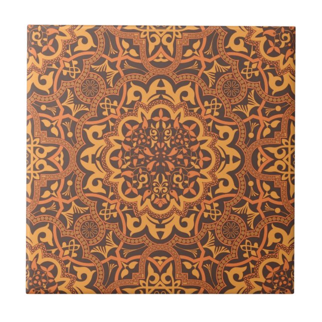 Snyggt arabiska ornament kakelplatta (Framsidan)