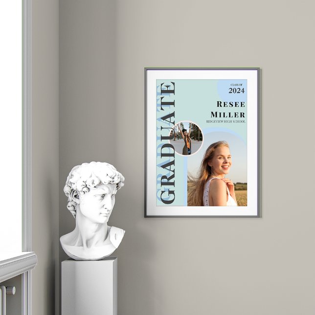 Snyggt Arch Photo Studenten Keepsak Poster (Stylish Arch Photo Graduation Keepsake Poster)