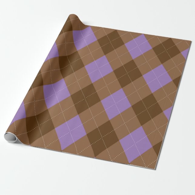 Snyggt Argyle Wrapping Papper Presentpapper (Utrullad)