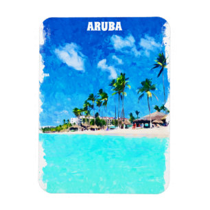 Snyggt Aruba Karibiska persikoparadis Magnet