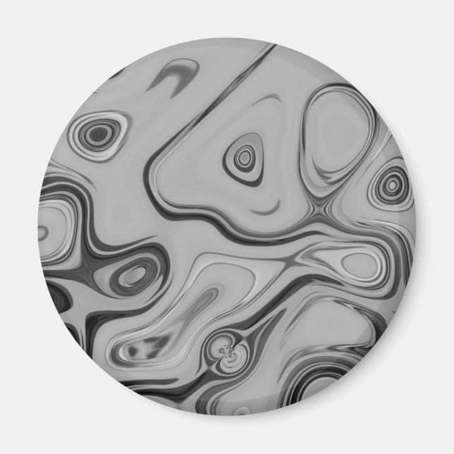 Snyggt Ash Grått Struktur Färg Art Skriv ut Magnet (Framsidan)