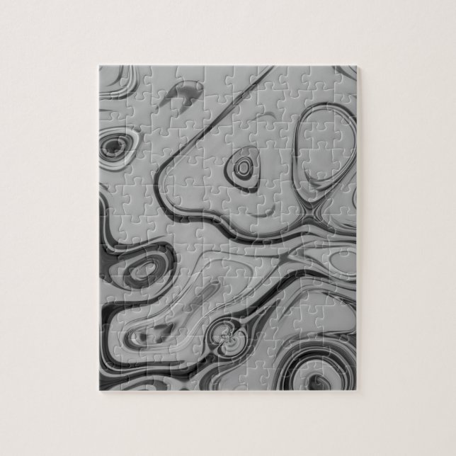 Snyggt Ash Grått Struktur Färg Art Skriv ut Pussel (Vertikal)