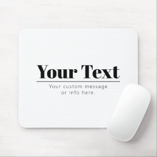 Snyggt - återmodern text Svartvitt Musmatta