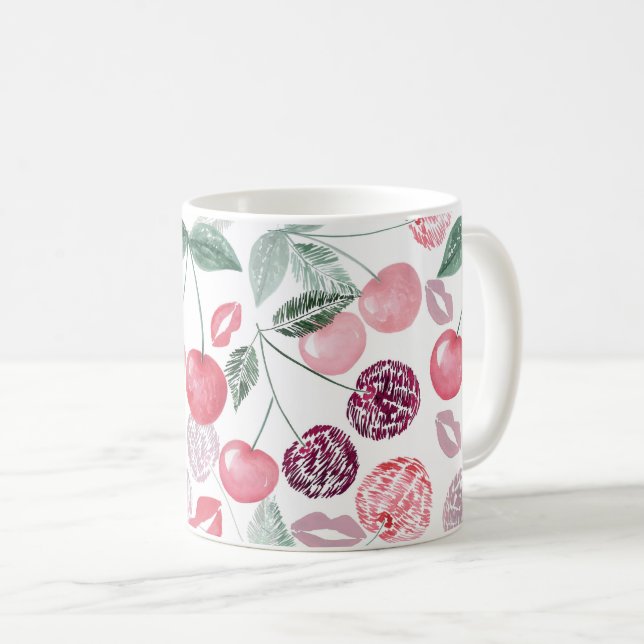 Snyggt av bär av rödkörsbär kaffemugg (Framsida höger)