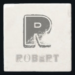 Snyggt av elegant Rustic Monogram-mall Stenunderlägg<br><div class="desc">Elegant Rustic Monogram Template Snyggt Design Marble Stone Underlägg.</div>