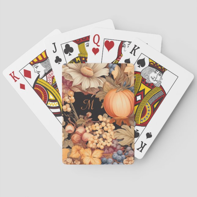 snyggt av elegantens fallskörd i monogram casinokort (Baksidan)