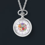 Snyggt av färgstarka faux broiderad Blommigt Armbandsur<br><div class="desc">Snyggten Faux Embroiderad Blommigt Womans Watches har en färgstark,  modern faux embrodery-blommigt i rosa,  lila,  orange och rött mot bakgrunden av pastellgrönt. Skapat av Evco Studio www.zazzle.com/store/evcostudio</div>