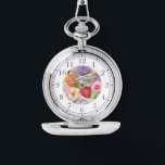 Snyggt av färgstarka faux broiderad Blommigt Armbandsur<br><div class="desc">Snyggten Faux Embroiderad Blommigt Womans Watches har en färgstark,  modern faux embrodery-blommigt i rosa,  lila,  orange och rött mot bakgrunden av pastellgrönt. Skapat av Evco Studio www.zazzle.com/store/evcostudio</div>