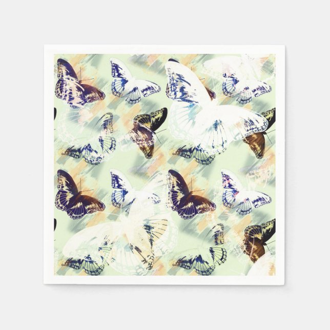 Snyggt av häftig fjäril pappersservett (Framsidan)