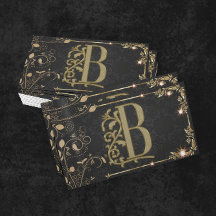 Snyggt av lyxminimala Monogram Black Guld-Chicen