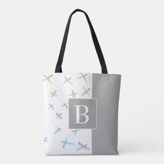 snyggt av monogramanpassningsbarnas personlig i fö tygkasse (Baksida)