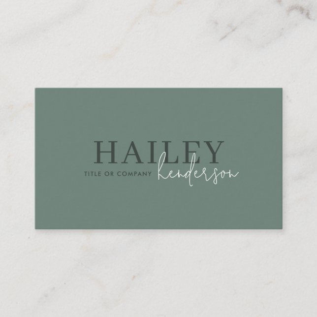 Snyggt av skogskoppling QR-Grönt QR-kod Visitkort (Framsida)