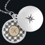 Snyggt av Trendiget Monogram Black White Guld Play Berlockhalsband<br><div class="desc">Monogram den här Svarta vita och Guld Play Necklace med initialer. Gör en underbar gåva till alla kvinnor i ditt liv. Gåvor till Mors dag,  Bridesmaid-gåvor och brudens sida-gåvor.</div>