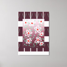 Snyggt av väggkonst med rött innehåll