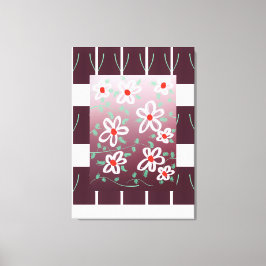 Snyggt av väggkonst med rött innehåll canvastryck