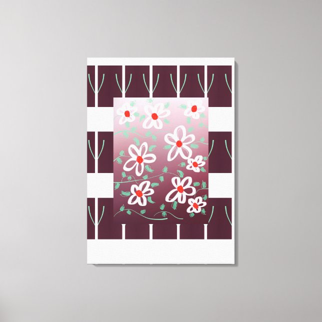 Snyggt av väggkonst med rött innehåll canvastryck (Framsida)