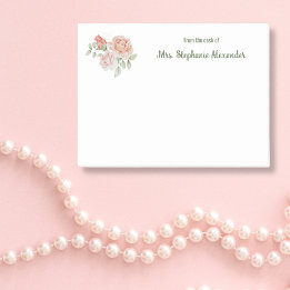 Snyggt av vattenfärgen Blommigt från klibbiga deke Post-it Block