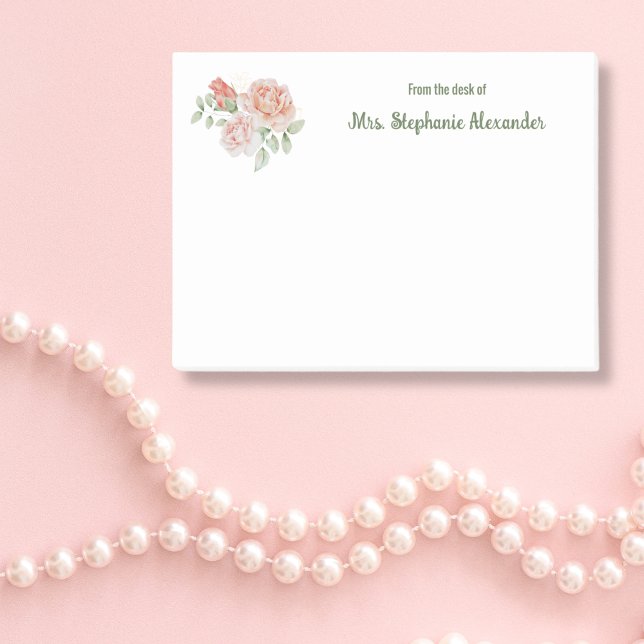 Snyggt av vattenfärgen Blommigt från klibbiga deke Post-it Block (Skapare uppladdad)