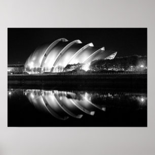 Snyggt B&W-foto av Clyde Auditorium Poster