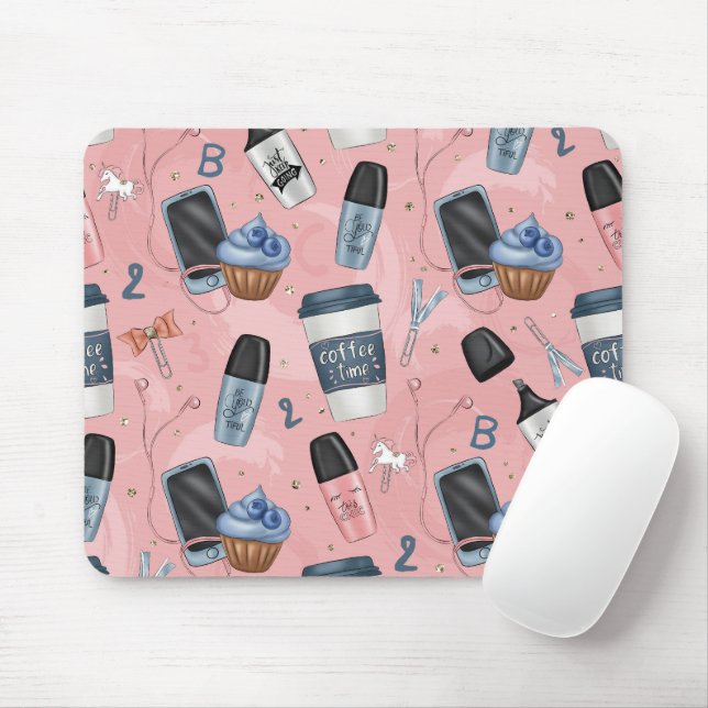 Snyggt Back-to-School Mousepad for Girls Musmatta (Med mus)