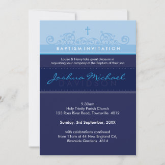 SNYGGT BAPTISM INBJUDAN: elegant 5P Inbjudningar