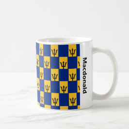 Snyggt Barbados Flagga Coffee Mugg