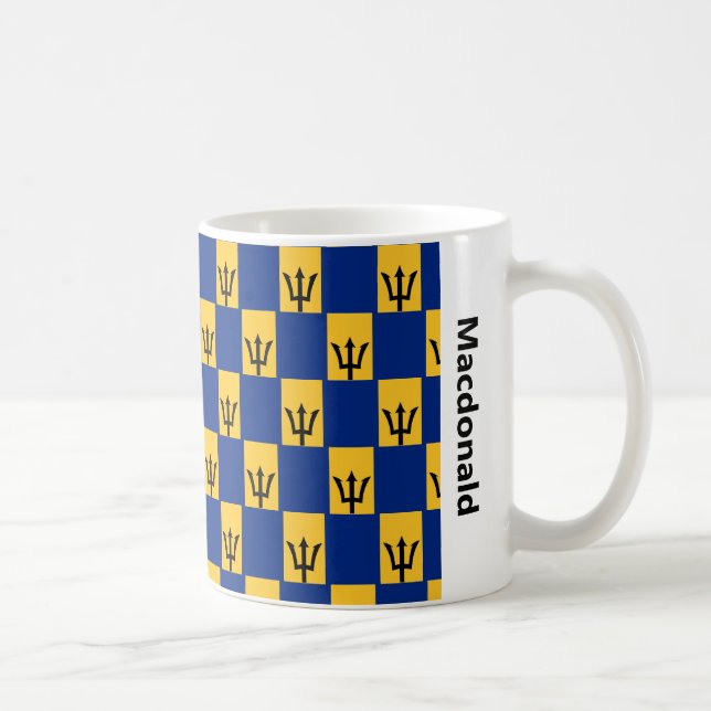 Snyggt Barbados Flagga Coffee Mugg (Höger)